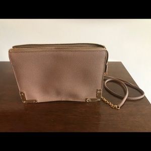 Eric Javits Taupe/Purple Crossbody Purse